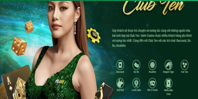 Sảnh casino FB88 với giao diện hấp dẫn dễ tham gia cá cược