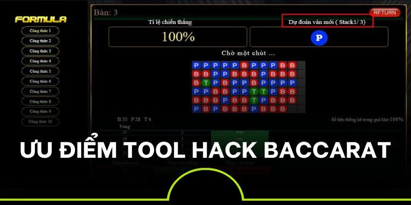 Ưu thế của tool hack Baccarat